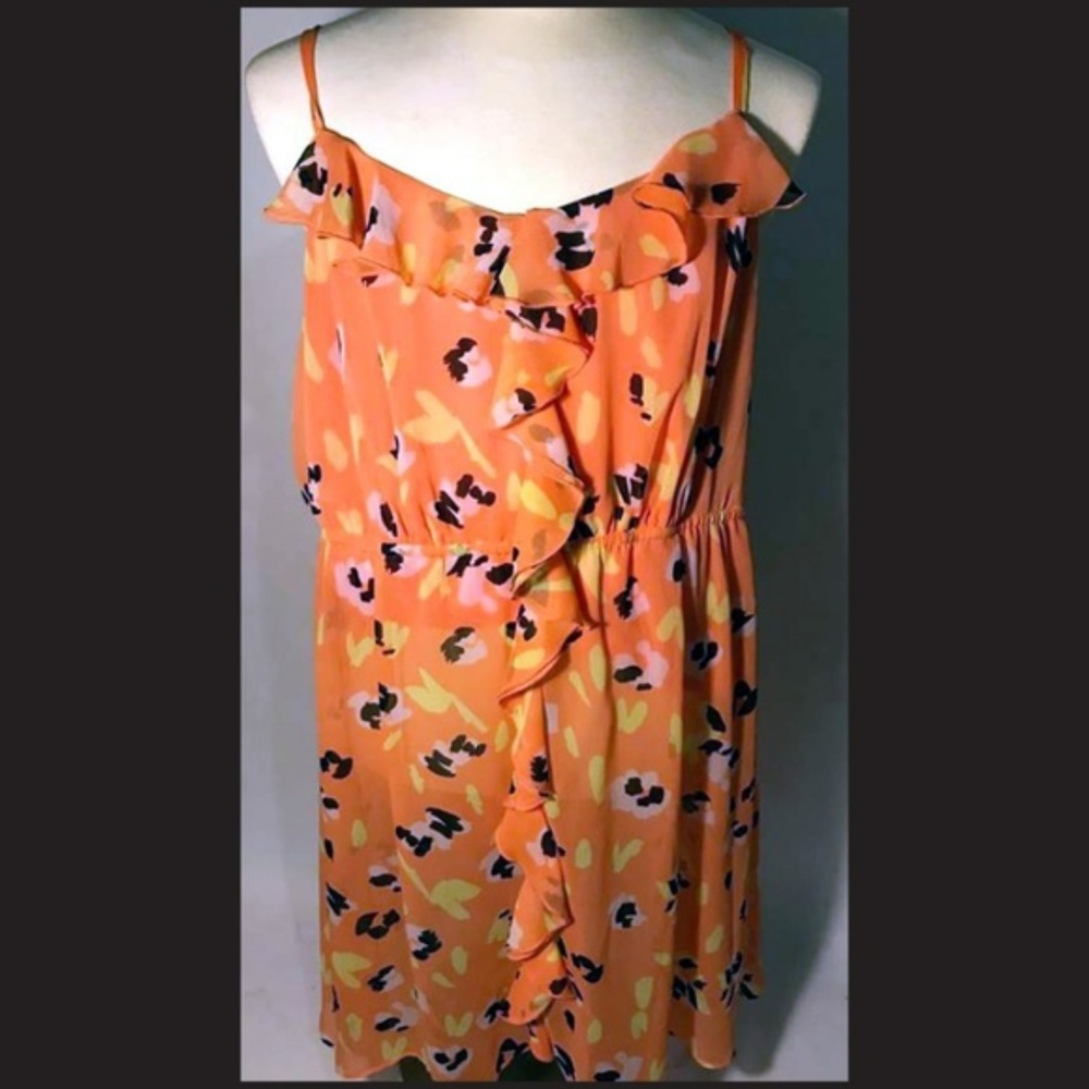 Lane Bryant Plus SIze Orange Summer Dress 22/24